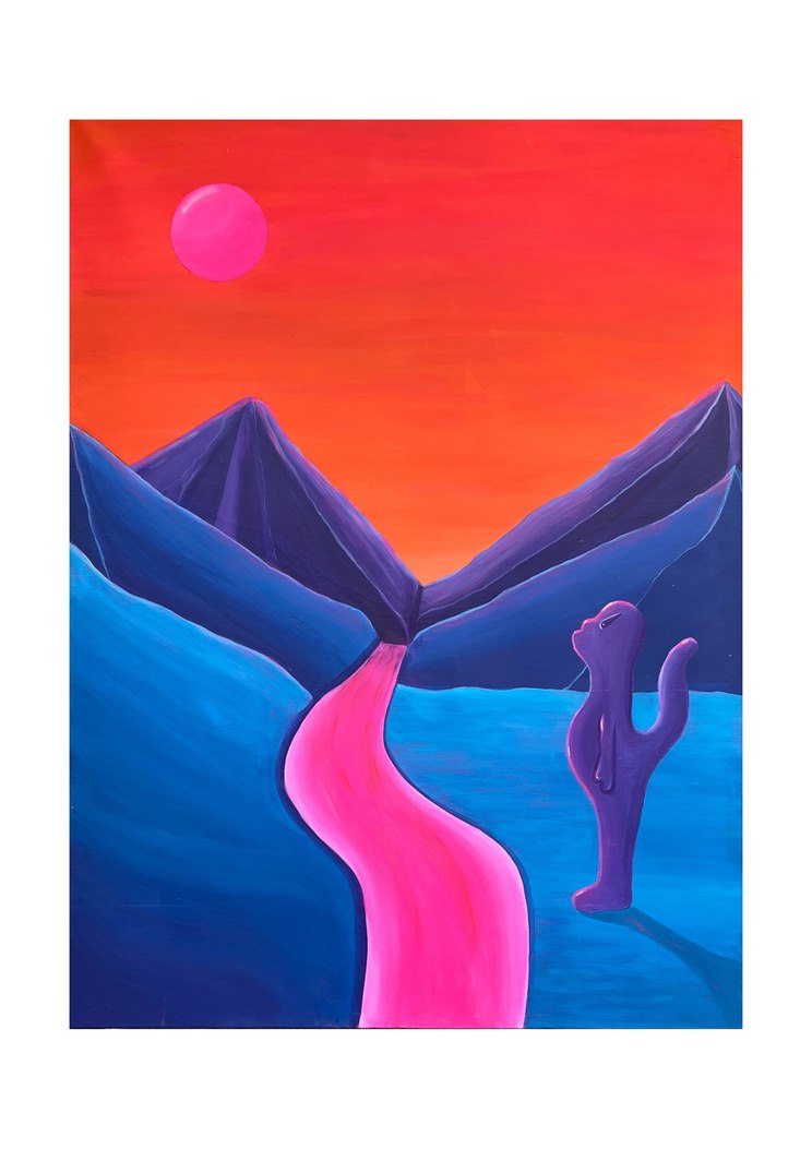 L'Ailleurs, acrylique sur toile, 100x120cm, Sofi