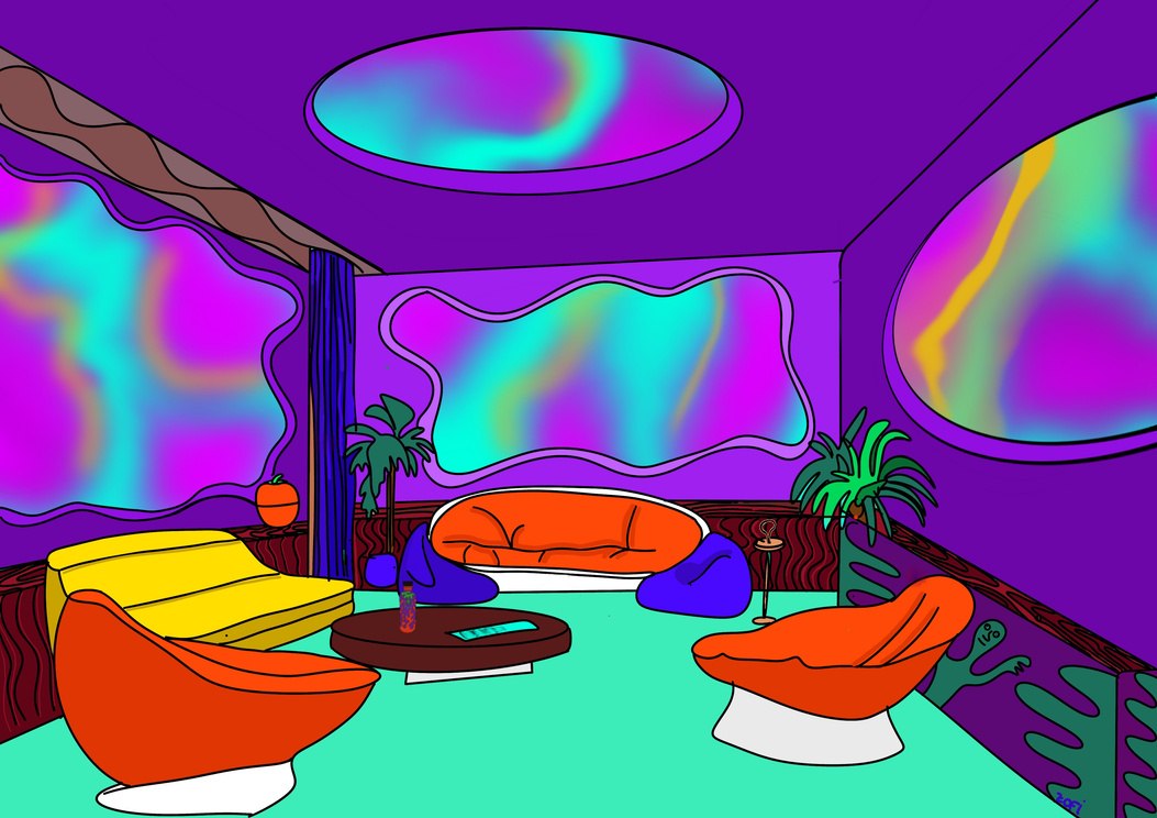 Le Salon qui groove, dessin digital, Sofi